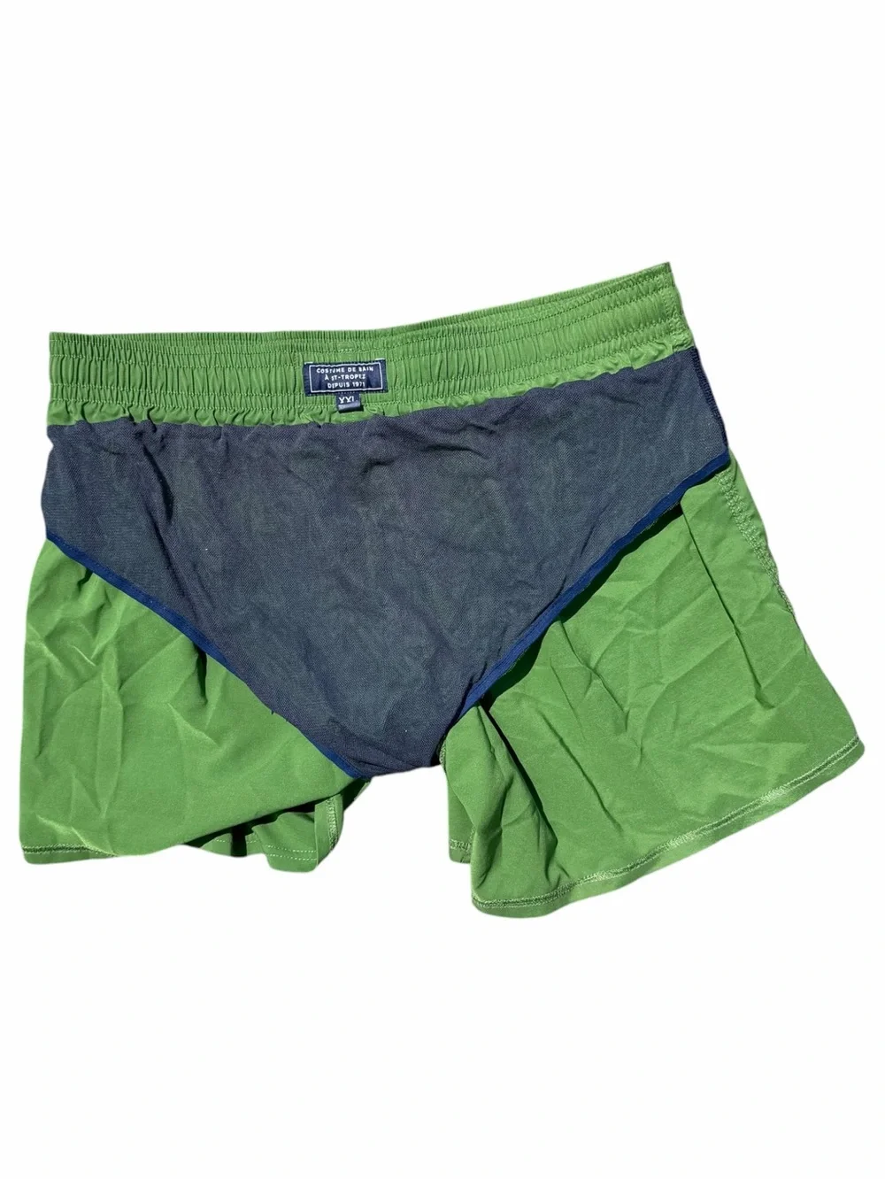 Vilebrequin Moorea Swim Trunks Green Drawstring Mesh Lined Men’s XXL Shorts